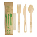 6.7" Bamboo Cutlery Set | Fork/Knife/Spoon/Napkin