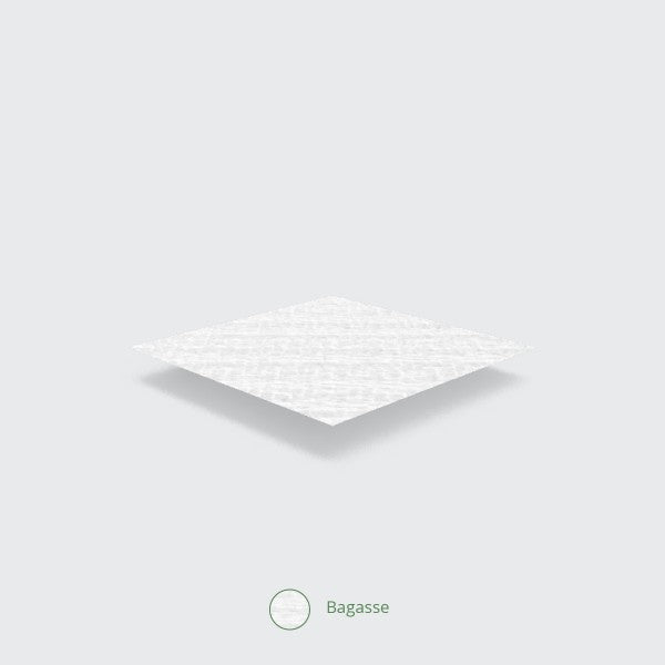 10" Square Plate | White Sugarcane