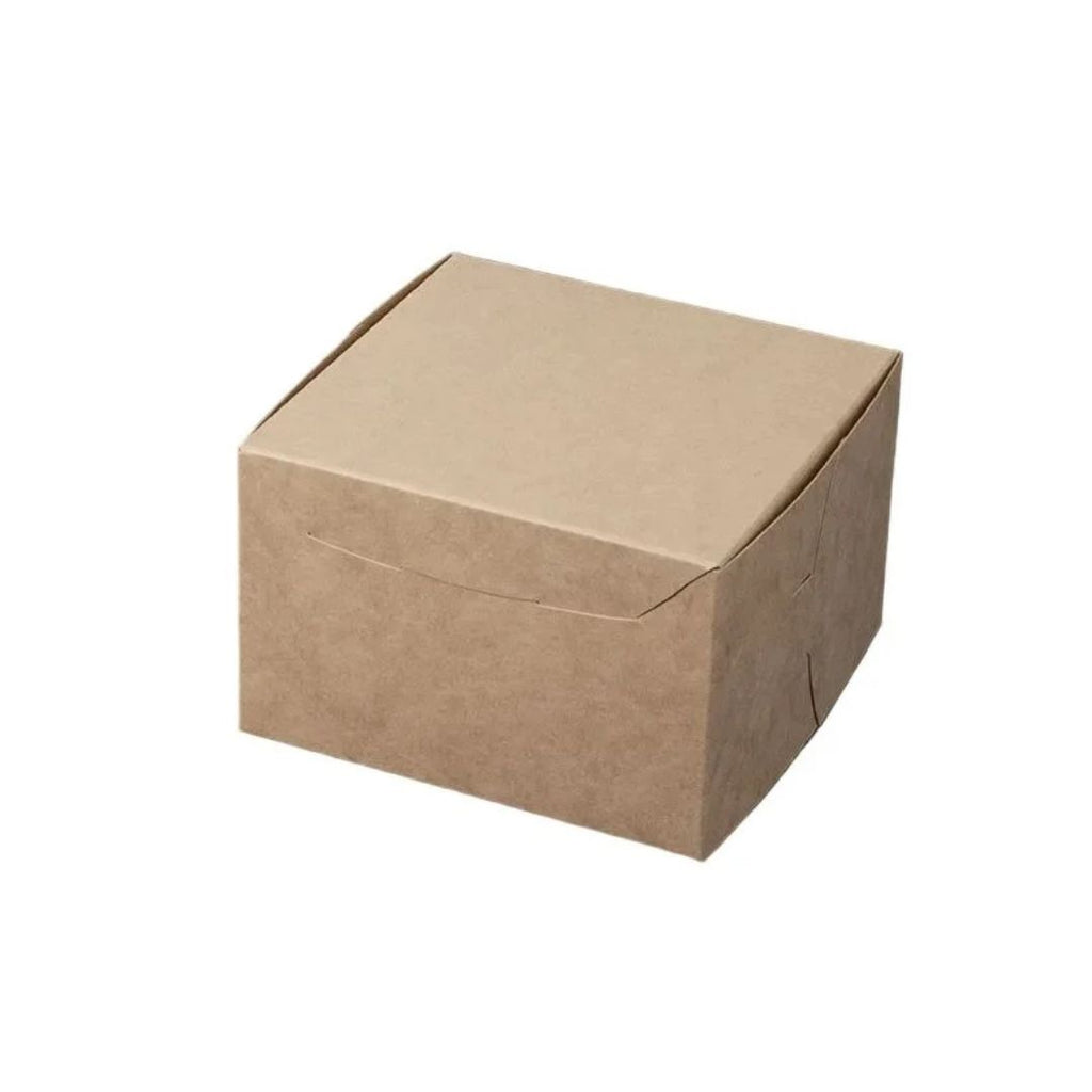 Brown Lock & Tab Bakery Box | 6 x 6 x 4 | Kraft | Recyclable