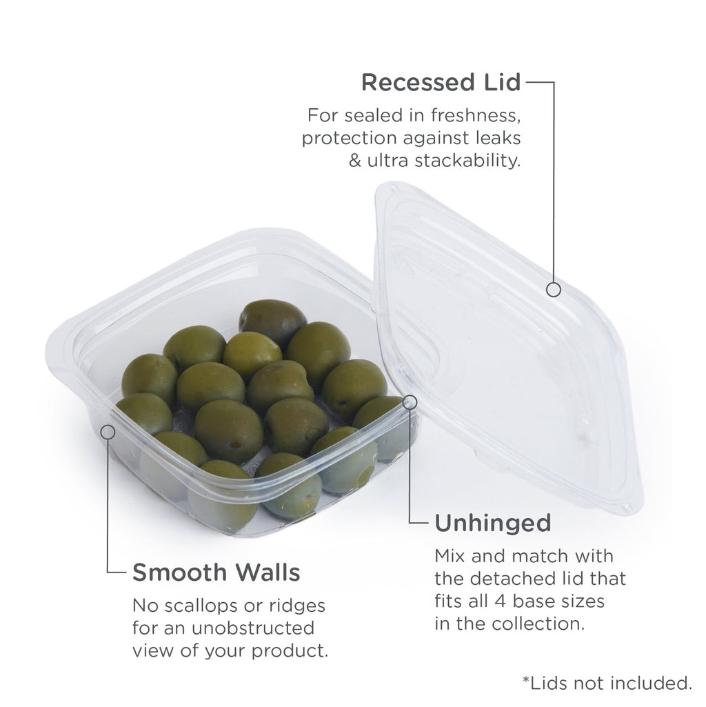 8 oz Compostable Deli Container | Clear | Good Natured Products®
