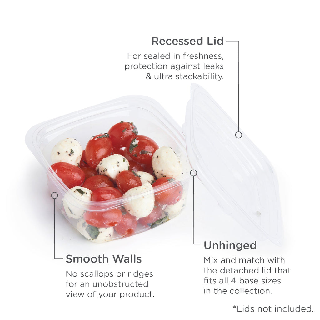 12 oz Compostable Deli Container | Clear | Good Natured Products®