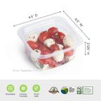 12 oz Compostable Deli Container | Clear | Good Natured Products®