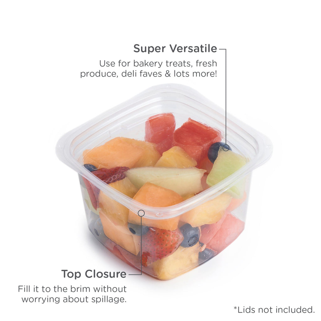 16 oz Compostable Deli Container | Clear | Good Natured Products®