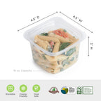16 oz Compostable Deli Container | Clear | Good Natured Products®
