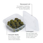 Lid for 8-24 oz Square Deli Containers | Compostable PLA