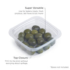 Lid for 8-24 oz Square Deli Containers | Compostable PLA