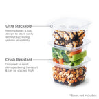 Lid for 8-24 oz Square Deli Containers | Compostable PLA