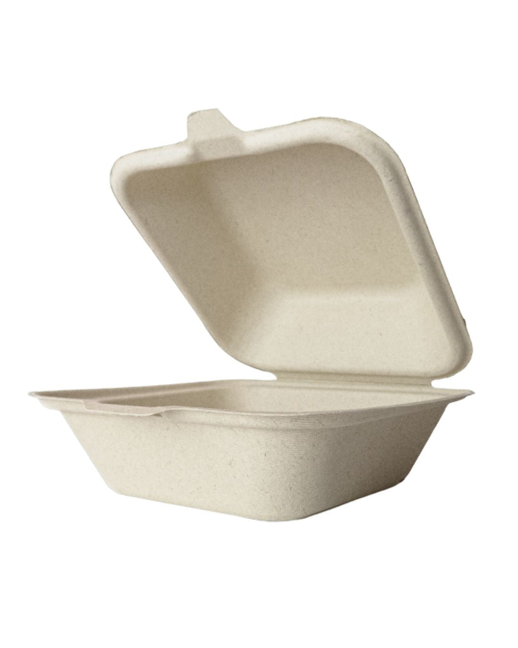6" x 6" Compostable Clamshell | Natural Plant Fiber