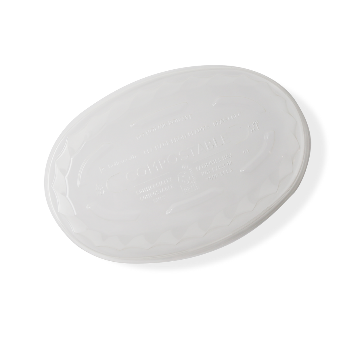 Lid for 24-32 oz Oval Burrito Bowl | Clear PLA | Better Earth®