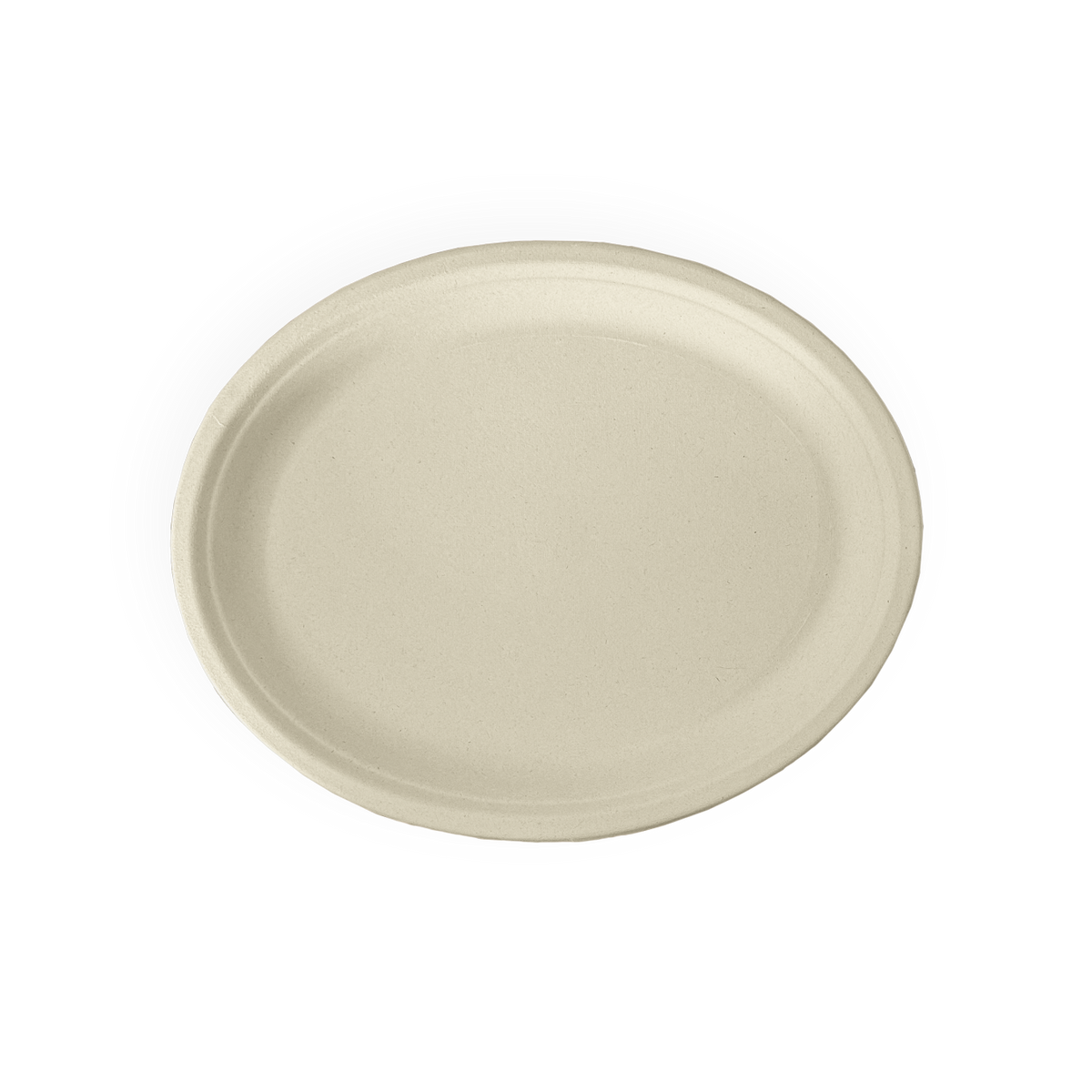 12.5" Oval Compostable Plate | Natural Fiber | Tan