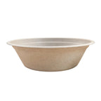 Compostable fiber bowl on a white background