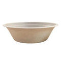 Beige fiber bowl on a white background