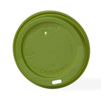 Green Lid for 8 oz Hot Cups | Compostable CPLA