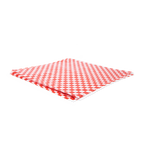 Compostable Deli Paper | PLA Mineral Paper | Red/White Check | 12" x 12"