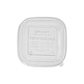 Lid for 30-40 oz Square PLA-Lined Bowl | Clear PLA