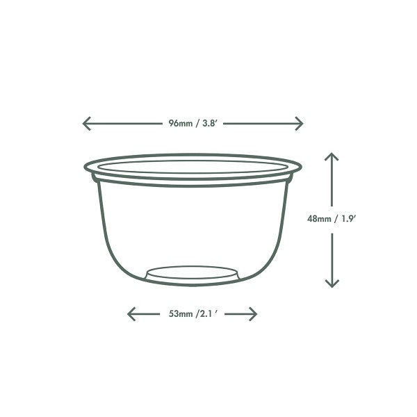 8 oz Bella Pot | Clear PLA | Compostable