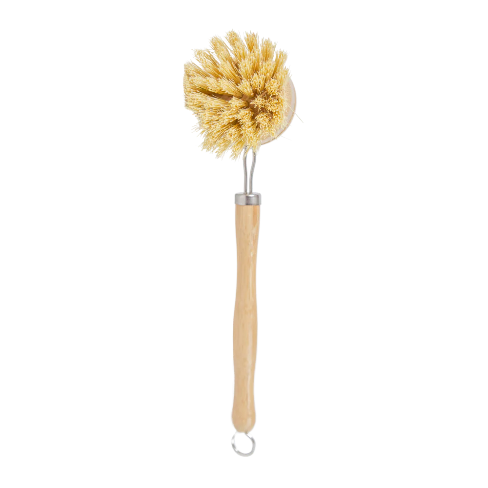 Dish Scrub Brush with Handle | Reusable | Bamboo & Agave Fibers
