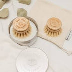 Refills for Dish Scrub Brush with Handle | 2 Pack | Reusable | Bamboo & Agave Fibers