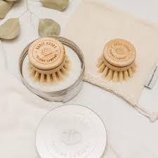 Refills for Dish Scrub Brush with Handle | 2 Pack | Reusable | Bamboo & Agave Fibers