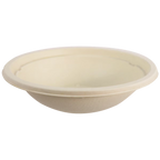 Beige compostable bowl on a plain white background.