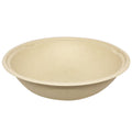 Compostable fiber bowl on a white background