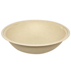 Compostable fiber bowl on a white background