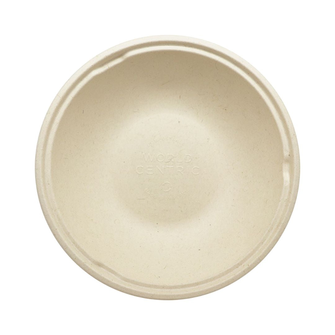Top view of a fiber bowl on a plain white background.