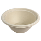 Compostable fiber bowl on a white background
