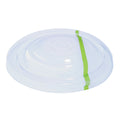 Clear Lid for 16-32 oz Round Natural Fiber Bowl | Clear PLA | Green Stripe