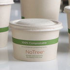 Paper food container with lid