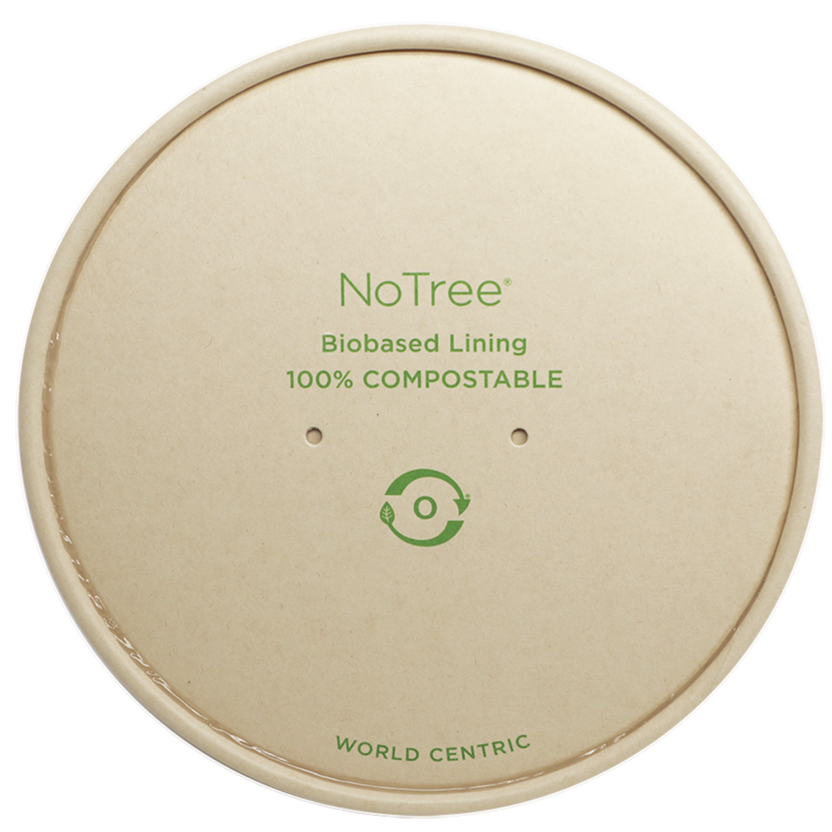 24-32 oz No Tree® Wide Paper Lid | Compostable