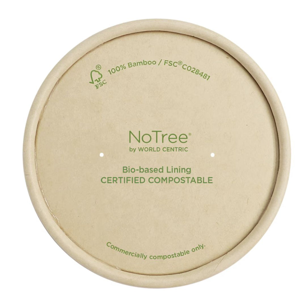 Lid for 12-32 oz Paper Bowl | PLA Lined Kraft Paper
