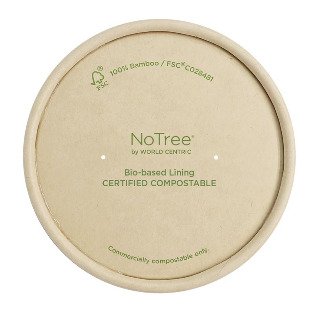 Lid for 12-32 oz Paper Bowl | PLA Lined Kraft Paper