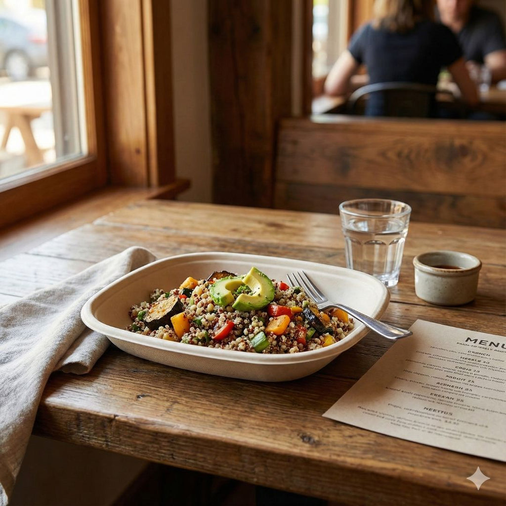 24 oz Square Bowl | Natural Plant Fiber