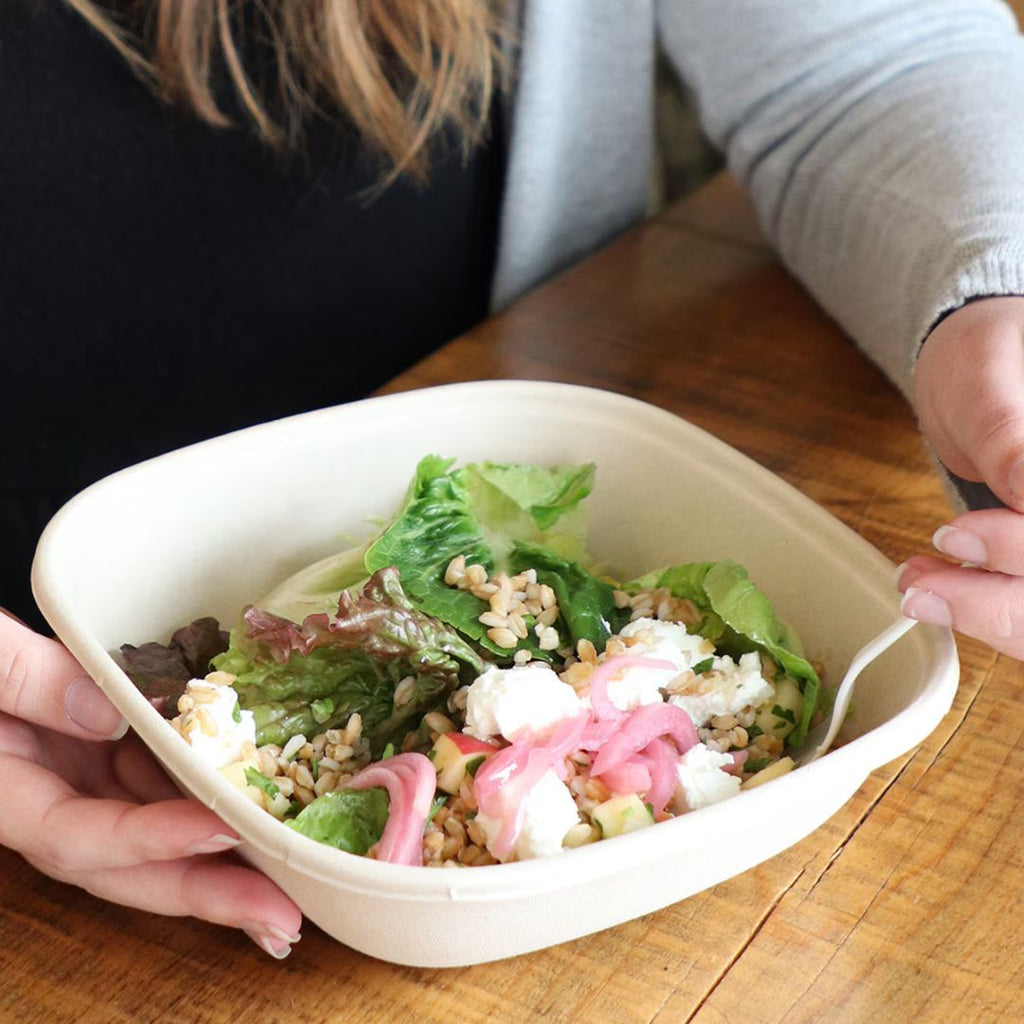 48 oz Square Bowl | Natural Plant Fiber
