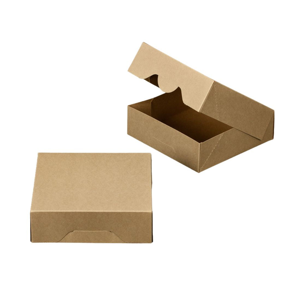 Brown Timesaver Auto Popup Bakery Box | 8 x 8 x 2.5 | Kraft | Recyclable