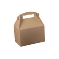 A brown kraft paper box with handle, shown on a plain white background.