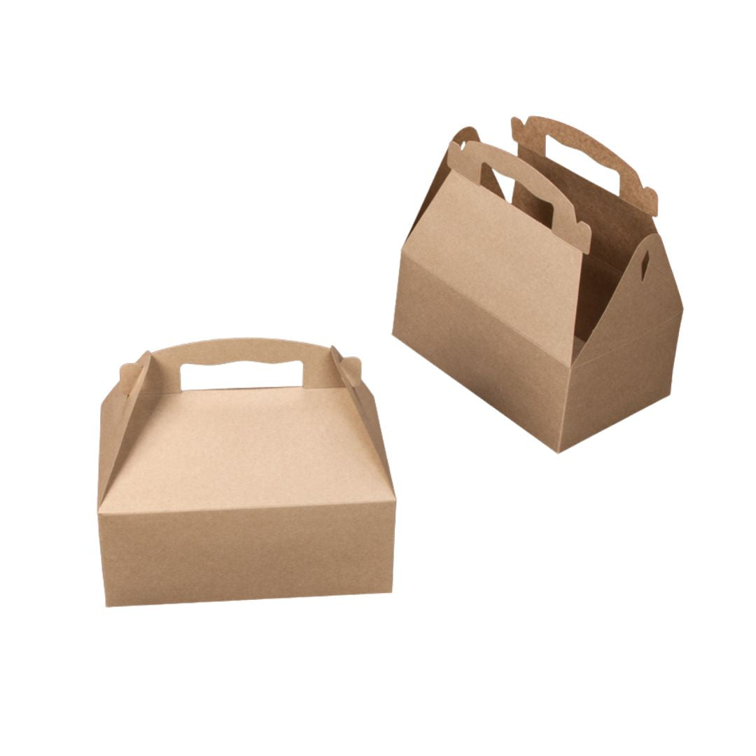 Brown Auto Bottom Gable Top Bakery Box | 8.5 x 5.5 x 3.5 | Kraft | Recyclable