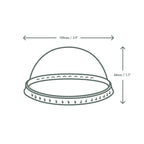 Dome Lid for 8-16 oz Bella Pots | No Hole | Clear PLA | Compostable