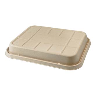 Raised Lid | Compostable Fiber Catering Pan | PLA Lined