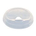 Clear sip lid with 'World Centric' branding on a white background