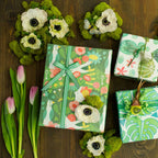 Curling Ribbon | Cotton | Green & White Stripe
