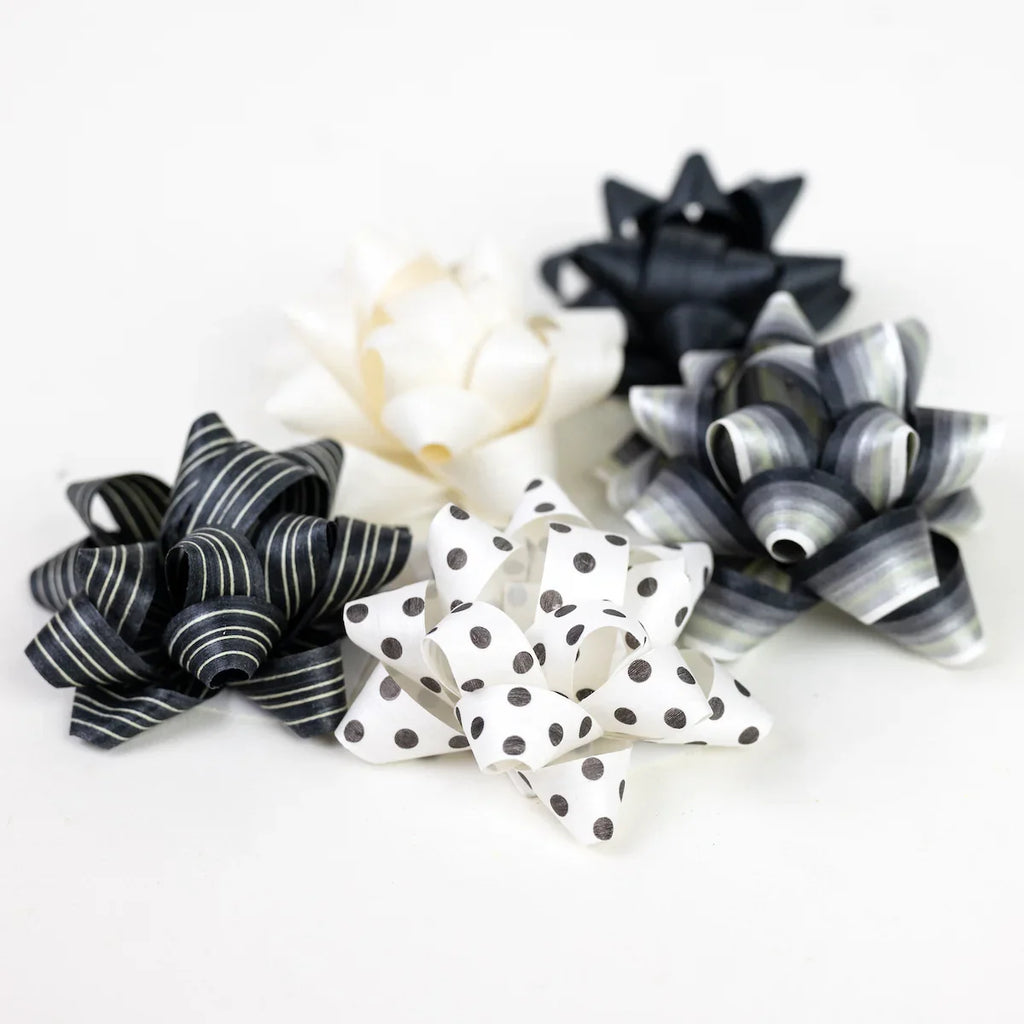 Gift Bows | Cotton | Set of 5 | Black & White