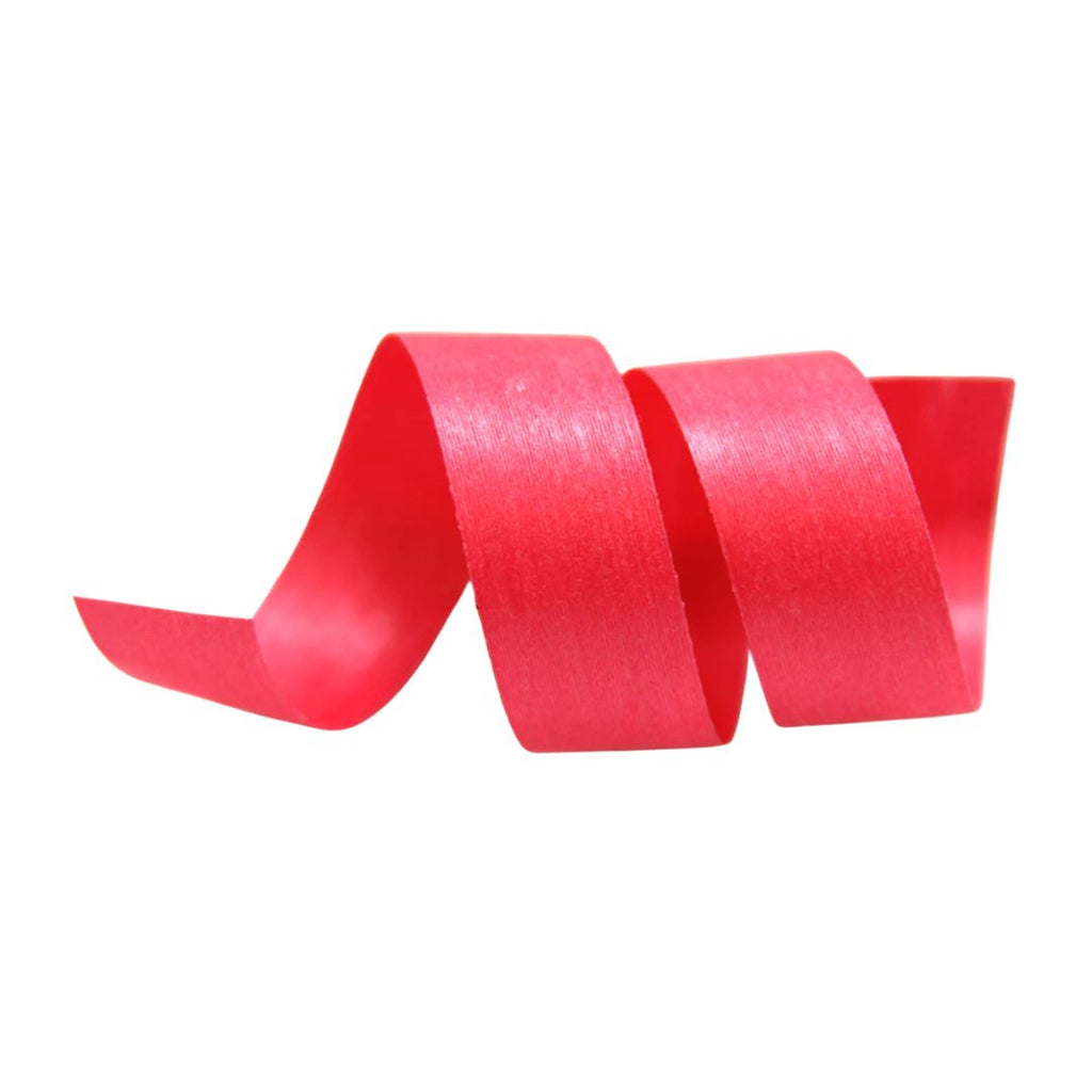 Bright pink ribbon on a white background
