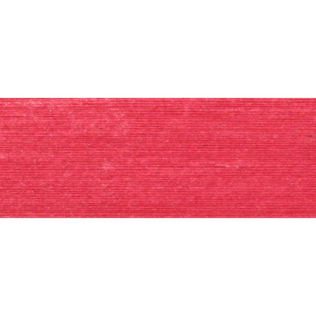 Pink cotton ribbon with a textured pattern on a white background