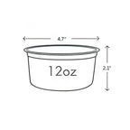 12 oz Compostable Round Deli Container | Clear | Vegware® | PLA