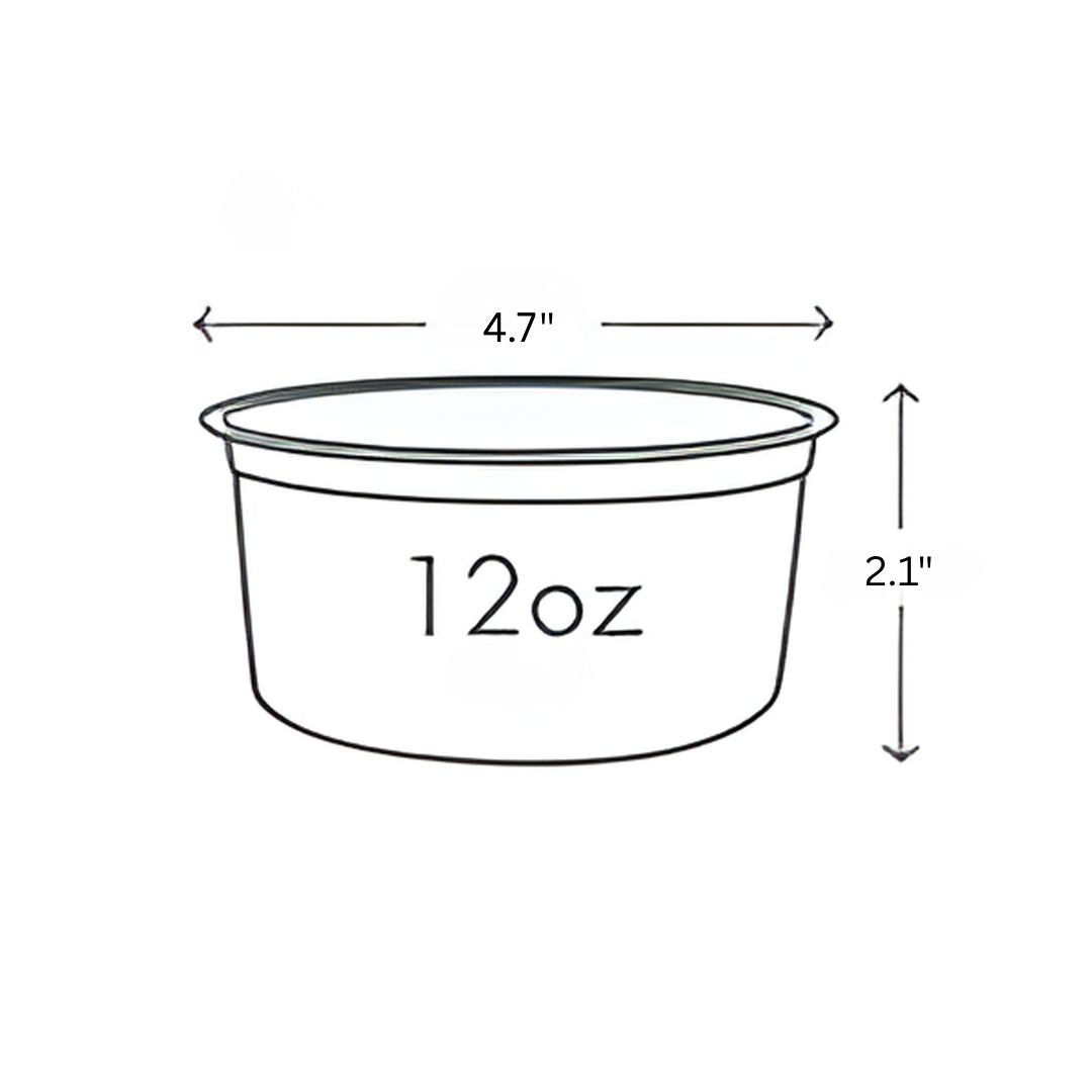 12 oz Compostable Round Deli Container | Clear | Vegware® | PLA