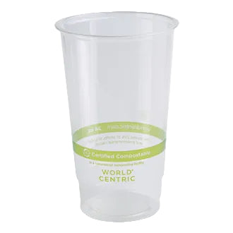 24 oz Cold Cup | Clear | Certified Compostable