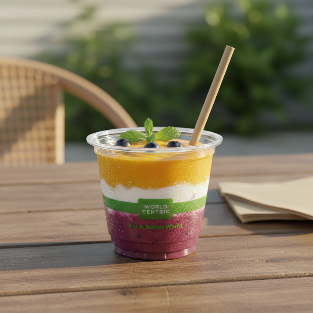 9 oz Compostable Cold Squat Cup | PLA