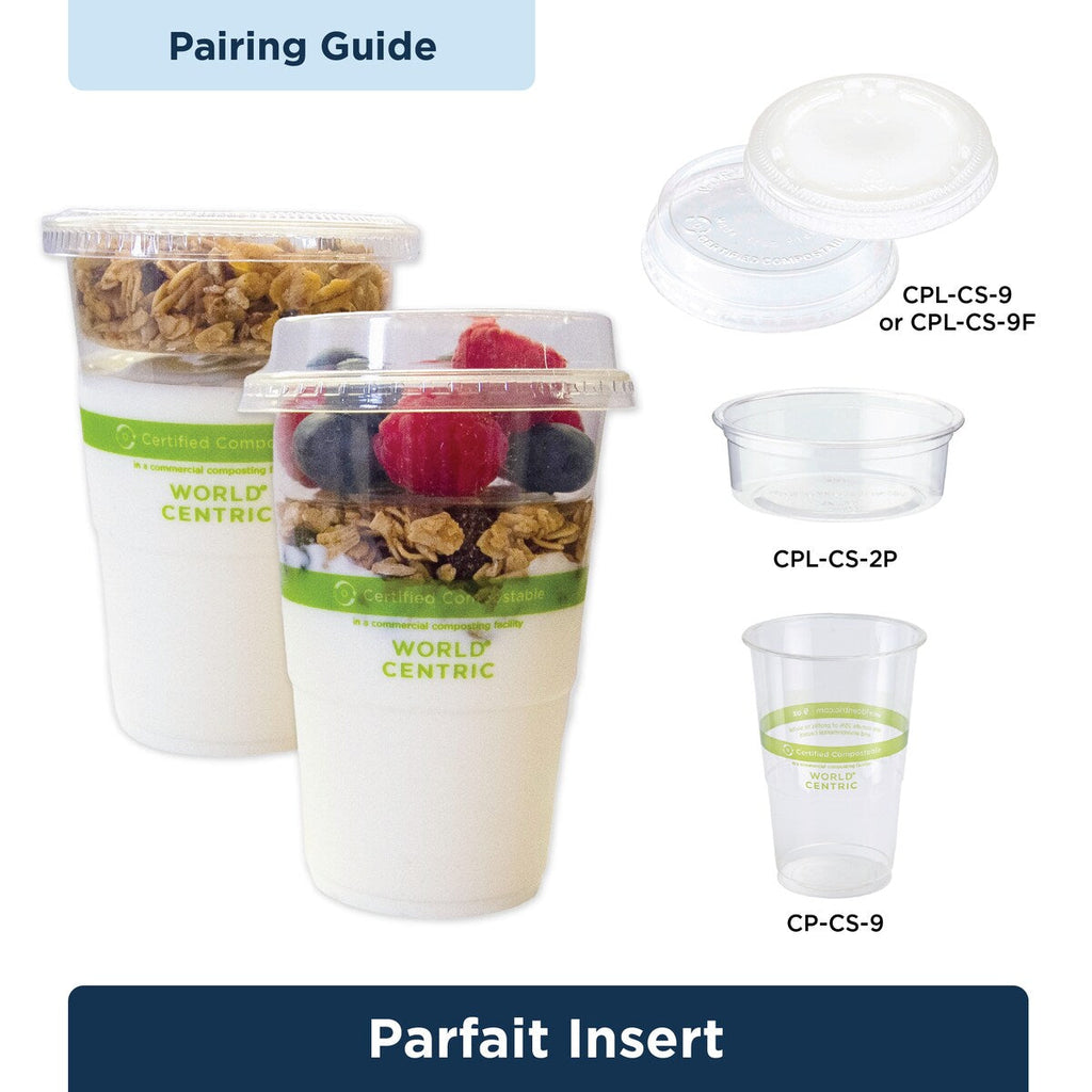 2 oz Portion Cup Insert | Fits 9 oz World Centric Cups CP-CS-9